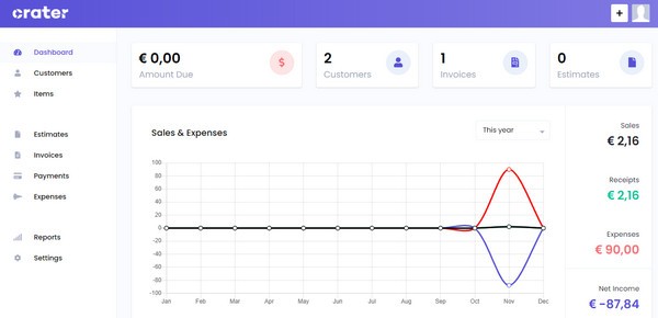 【Crater官方版下载】Crater(开源网络发票程序) v4.0.2 官方版