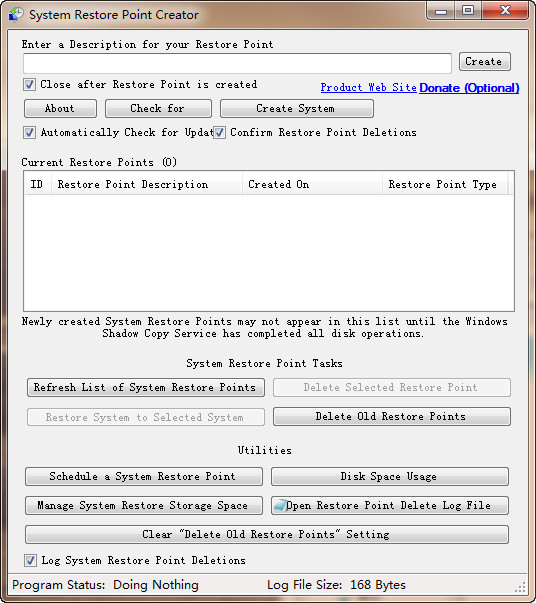 【Restore Point Creator下载】Restore Point Creator官方版 v7.1.2 最新绿色版