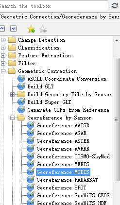ENVI破解版怎样进行MODIS数据的几何校正