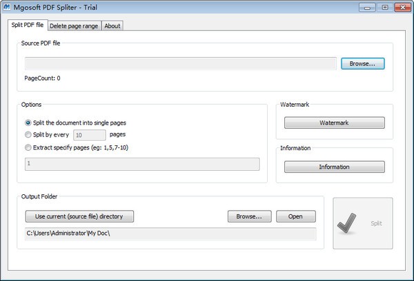 【Mgosoft PDF Spliter下载】Mgosoft PDF Spliter(PDF分割器) v9.4.3 官方版