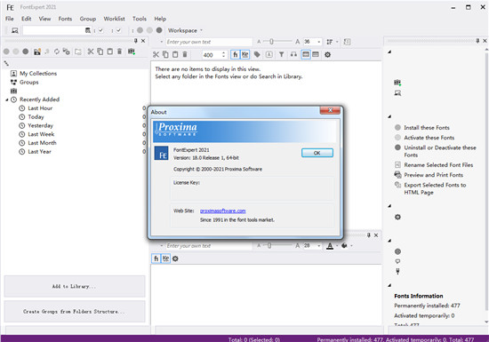 【FontExpert 2021激活版】FontExpert 2021汉化版下载(字体管理工具) v18.0 中文激活版