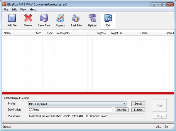 【Bluefox MP3 WAV Converter下载】Bluefox MP3 WAV Converter(MP3/WAV音频格式转换工具) v3.01 官方版