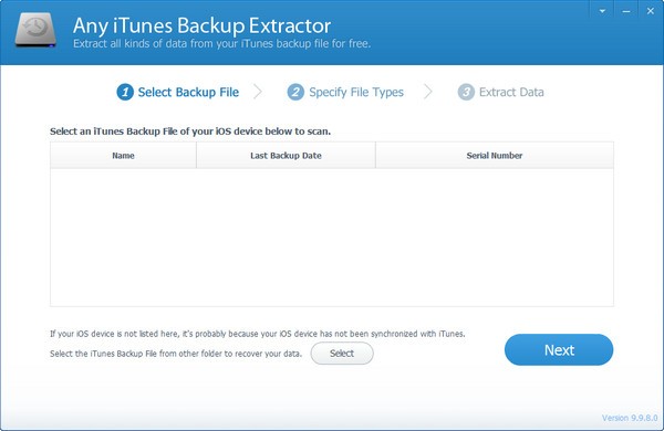 【Any iTunes Backup Extractor免费版下载】Any iTunes Backup Extractor(iPhone数据备份) V9.9.8.0 官方版