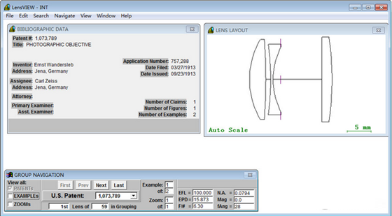 【LensVIEW激活版】LensVIEW镜头专利数据库下载 v1.0 中文版