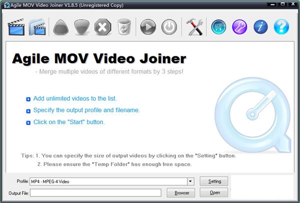 【Agile MOV Video Joiner官方版下载】Agile MOV Video Joiner(视频合并工具) v1.8.5 官方版