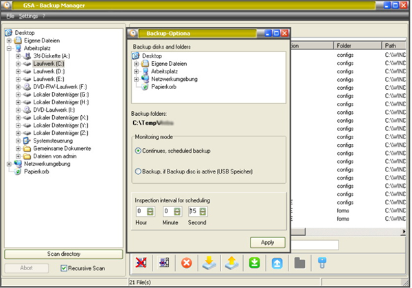 【GSA Backup Manager免费版下载】GSA Backup Manager(备份管理器) V2.1.2 官方版