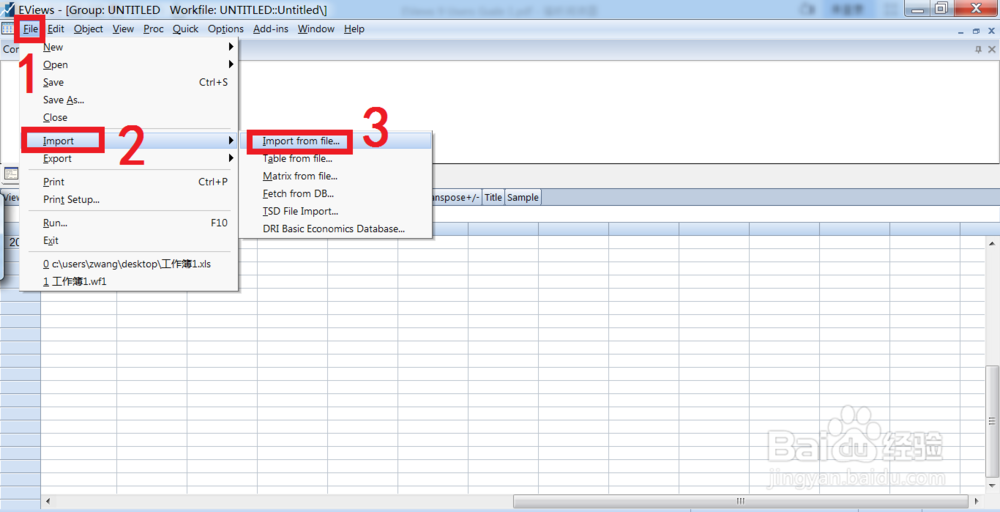 Eviews8怎么导入数据