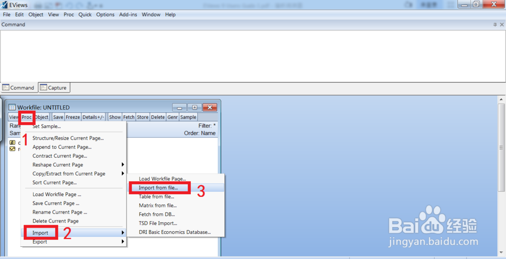 Eviews8怎么导入数据