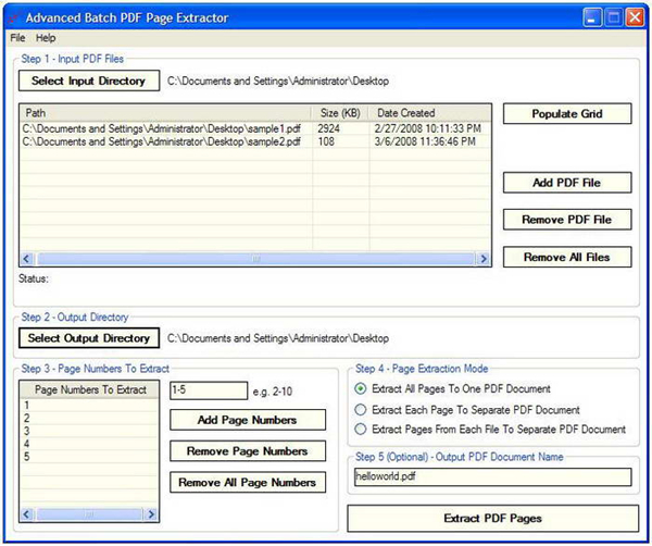 【Advanced PDF Page Extractor官方版下载】Advanced PDF Page Extractor(PDF页面提取软件) V1.5 官方版