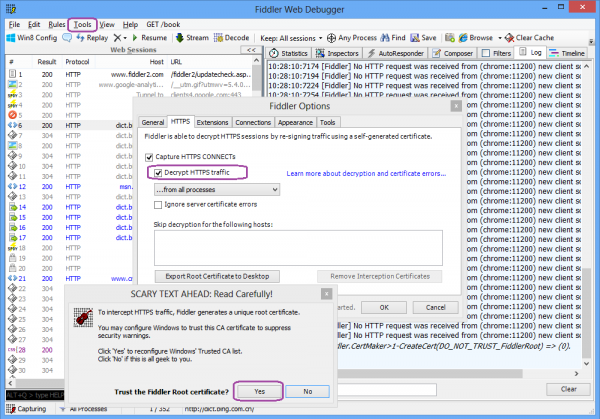 Fiddler抓包工具汉化版抓包方法截图1