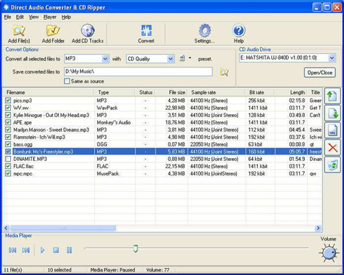 【Direct Audio Converter and CD Ripper免费版下载】Direct Audio Converter and CD Ripper V2.0.7 官方版