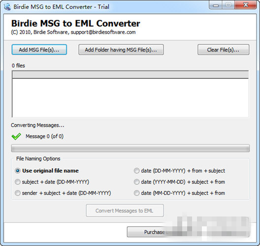 【Birdie MSG to EML Converter下载】Birdie MSG to EML Converter(MSG到EML转换器) V2.5.0.0 官方版