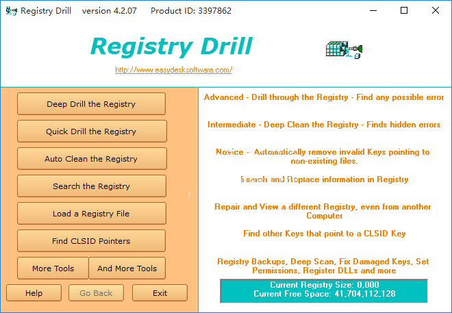 【Registry Drill下载】Registry Drill(注册表维护软件) v4.3.0.2 官方版