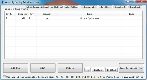 【Asoftech Auto Typer激活版下载】Asoftech Auto Typer(自动打字员) v2.0 官方版