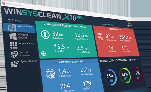【WinSysClean官方版下载】WinSysClean(多功能系统清理与修复工具) v20.0.0 官方版