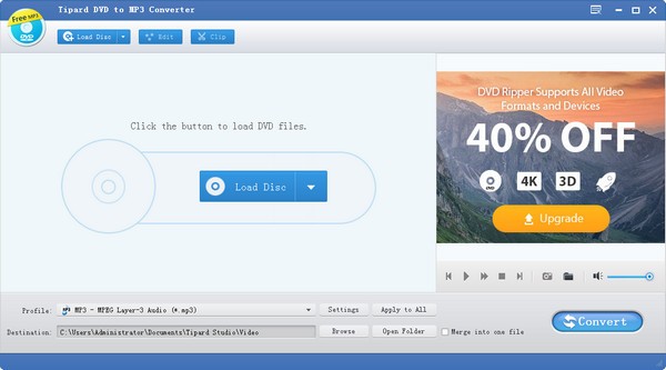 【Tipard DVD to MP3 Converter激活版下载】Tipard DVD to MP3 Converter v6.0.16 官方版
