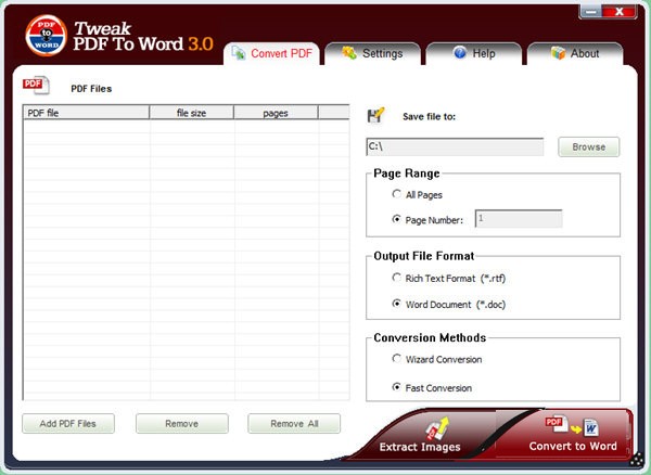 【Tweak PDF To Word免费版下载】Tweak PDF To Word(PDF转Word工具) v3.0 官方版