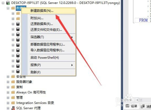 SQL Server2019中文版怎么新建数据库