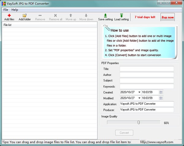 【VaySoft JPG to PDF Converter免费版下载】VaySoft JPG to PDF Converter(JPG转PDF工具) v2.23 官方版
