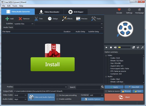 【Free MP4 Convert Wizard官方版下载】Free MP4 Convert Wizard v8.8.0 官方版