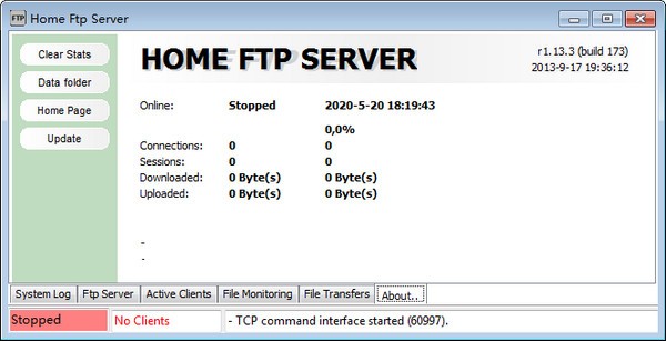 【Home Ftp Server中文版下载】Home Ftp Server汉化版 v1.13 绿色免费版