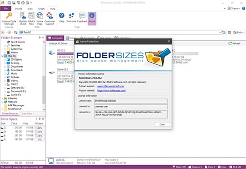 【FolderSizes中文版下载】FolderSizes汉化版 v8.2.134.0 绿色免费版