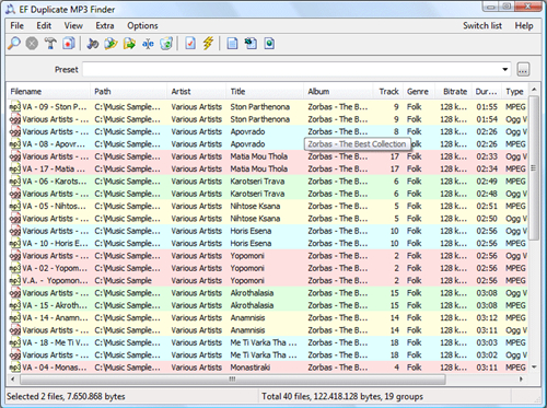 【EF Duplicate MP3 Finder免费版下载】EF Duplicate MP3 Finder(MP3文件查重工具) v20.09 官方版