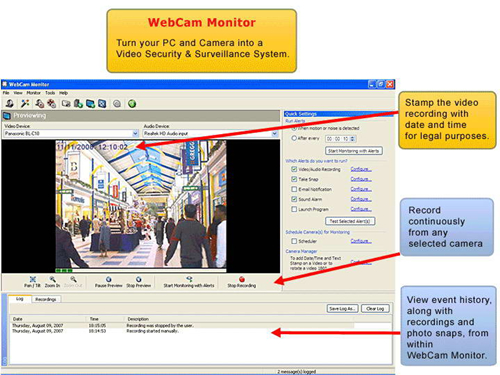 【WebCam Monitor官方版下载】WebCam Monitor(网络监控软件) v6.2.6.0 官方版