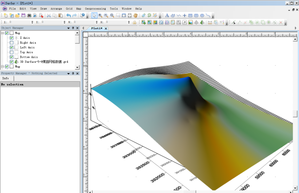 Surfer16汉化破解版画立体三维地形图的步骤