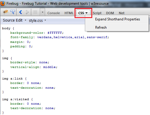 FireBug(萤火虫)截图