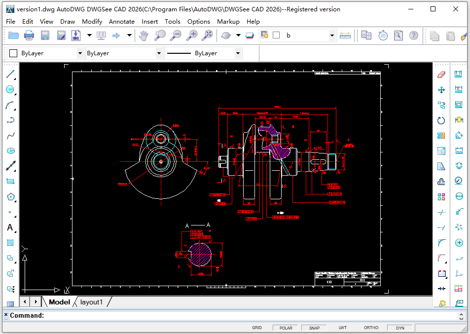 AutoDWG dwgsee cad 2026官方版 v8.87 32位/64位